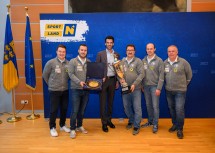 (v.l.n.r.) Jakob Solböck, Patrick Solböck, LH-Stellvertreter Udo Landbauer, Stefan Solböck, Christan Hobl, Wolfgang Karl