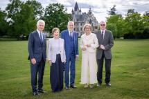 Europa Forum Wachau Präsident Michael Linhart, Doris Schmidauer, Bundespräsident Alexander Van der Bellen, Landeshauptfrau Johanna Mikl-Leitner und Norbert Lammert, ehemaliger Präsident des Deutschen Bundestages (v.l.n.r.).
