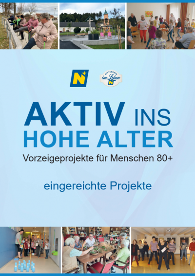 Cover der Broschüre Aktiv ins hohe Alter - eingereichte Projekte