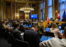 Landeshauptfrau Johanna Mikl-Leitner bei ihrer Rede im Bundesrat.