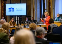 Landeshauptfrau Johanna Mikl-Leitner bei ihrer Rede im Bundesrat.