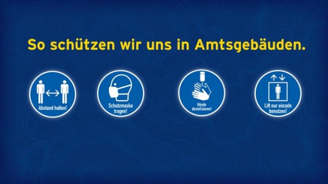 So schützen wir uns im Amtsgebäude