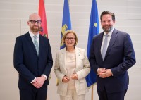 Europaabgeordnete Lukas Mandl und Ondřej Kolář zu Arbeitsgespräch bei LH Mikl-Leitner