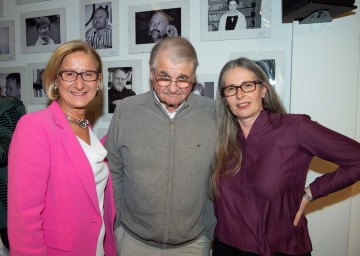 Festveranstaltung zum 75. Geburtstag von Peter Turrini. Im Bild von links nach rechts: Landeshauptfrau Johanna Mikl-Leitner, Schriftsteller Peter Turrini und Lebensgefährtin Silke Hassler 
