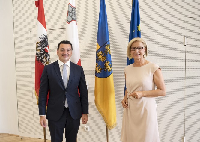 Arbeitsgespräch von LH Mikl-Leitner mit Umweltminister von Malta