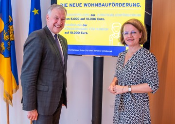 Mehr Geld für Familien: Landesrat Martin Eichtinger und Landesrätin Christiane Teschl-Hofmeister informierten über die neue Wohnbauförderung 